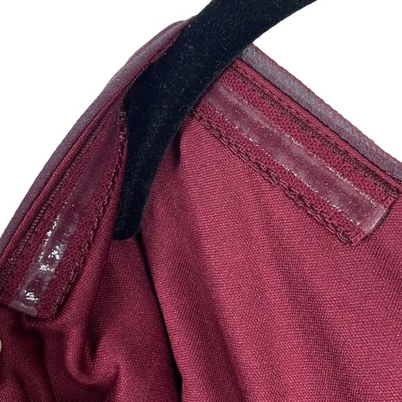 TADASHI Collection Wine & Teal Ruched Chiffon Cocktail Dress Off Shoulder Size 6 - Picture 12 of 16